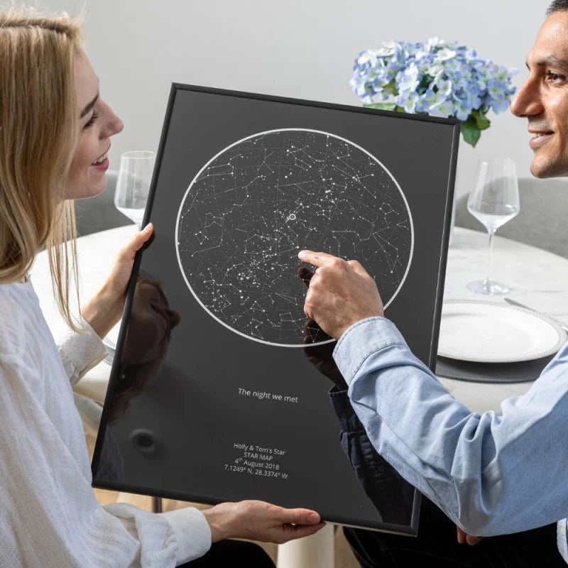 Coffret cadeau et carte stellaire