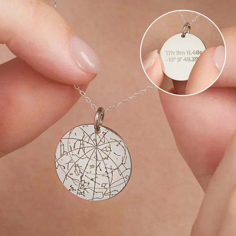 Collier « Mon étoile » + Coffret cadeau + Carte A3